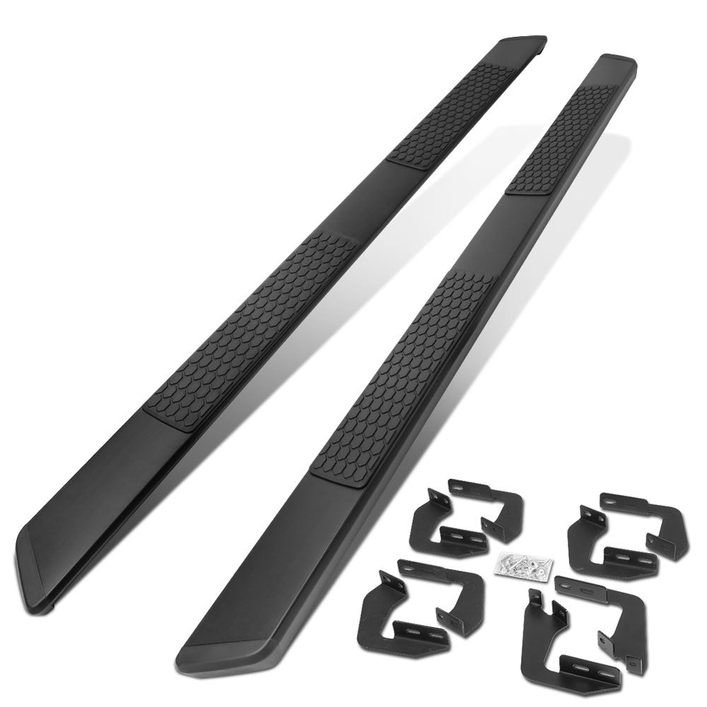 Flat Honeycomb 2 Pad Black Running Board Nerf Bar For 07-21 Tundra XK50 Crew Cab