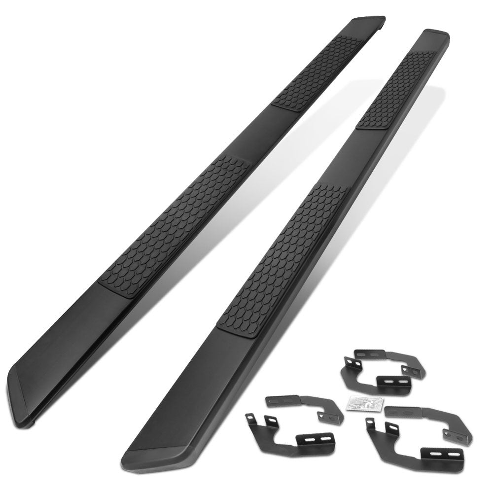 84" Black Honeycomb 2 Pad/Slant Cap Running Board For 05-22 Tacoma Extended Cab