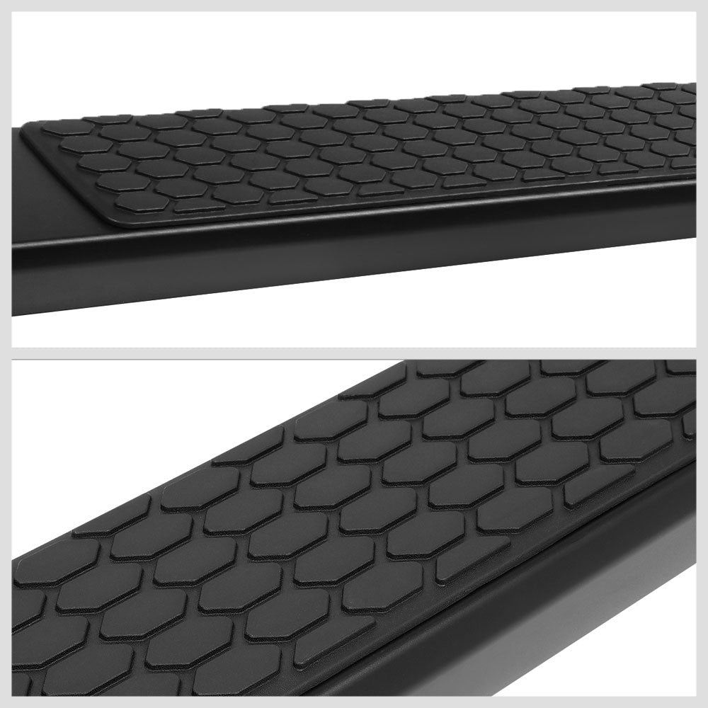 84" Black Honeycomb 2 Pad/Slant Cap Running Board For 05-22 Tacoma Extended Cab