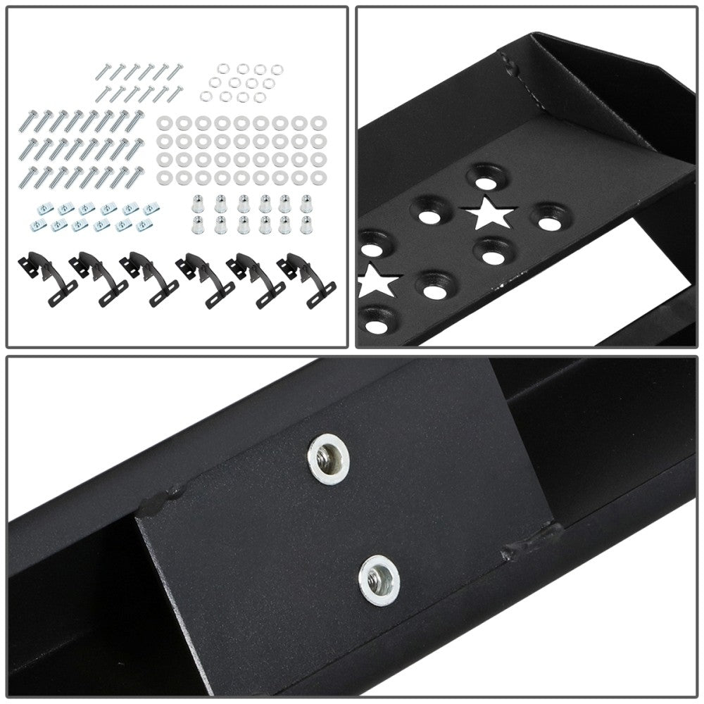 Black Lower Cleat Steps Running Boards For 09+ Ram 1500-3500 Classic Crew Cab