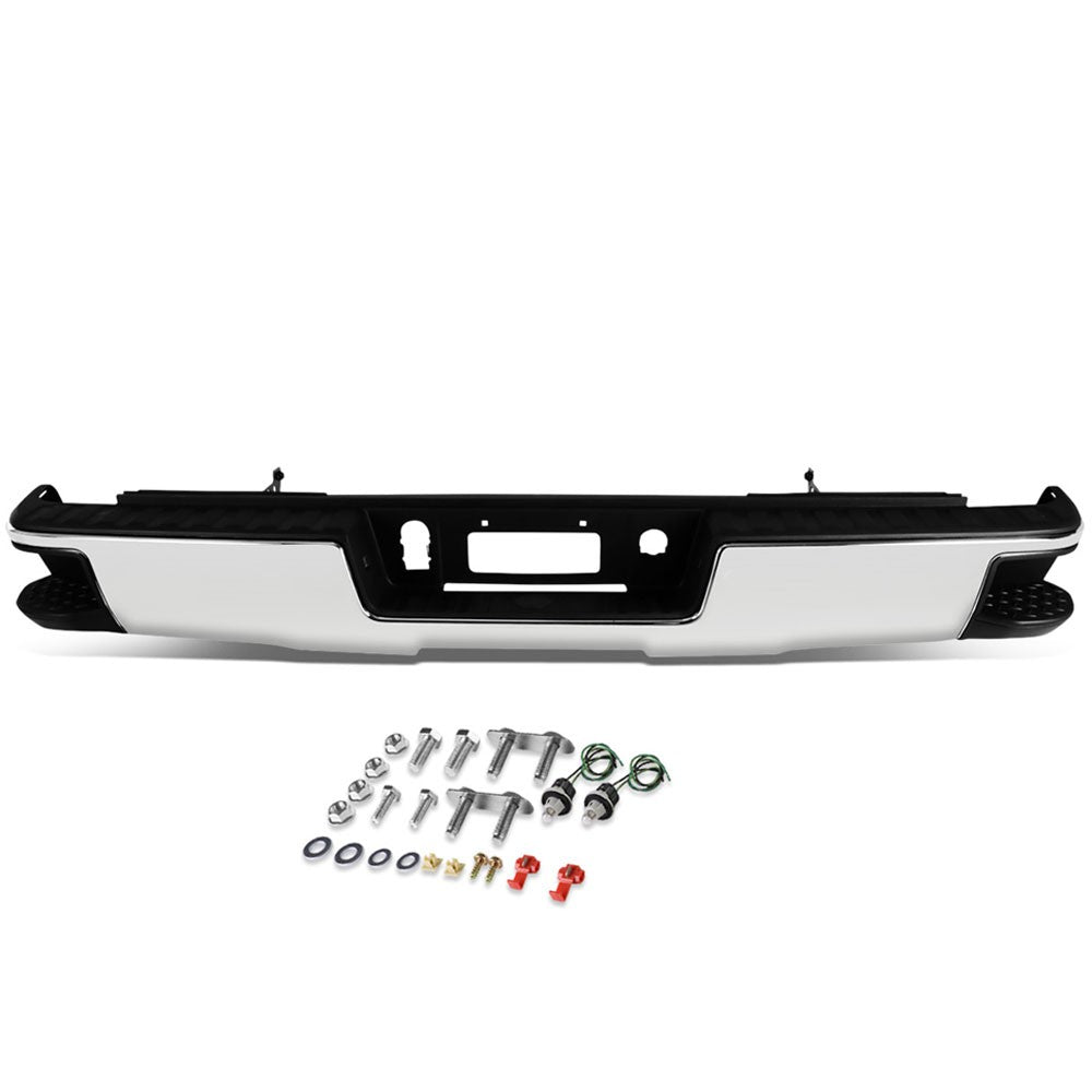 Chrome Rear Corner Step Bumper w/o Parking Sensor Hole For 14-18 Silverado 1500