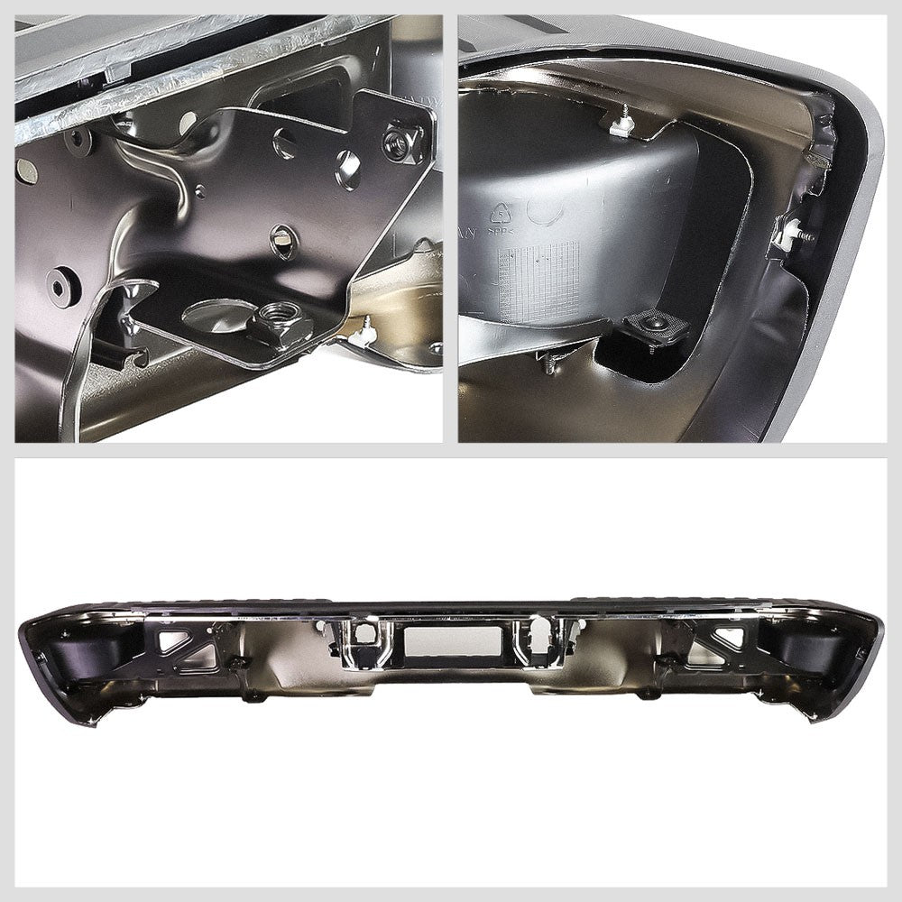 Chrome Rear Corner Step Bumper w/o Parking Sensor Hole For 14-18 Silverado 1500