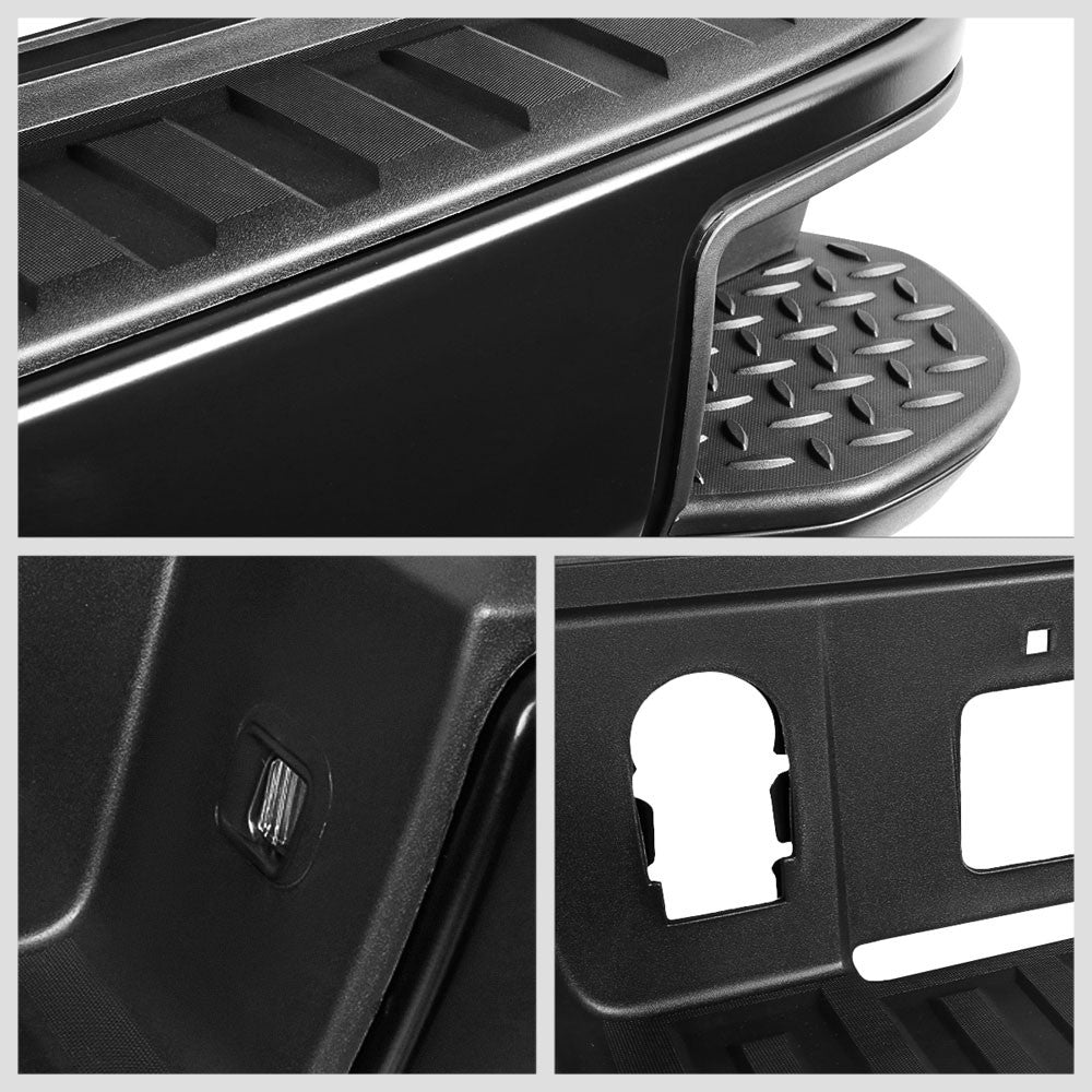 Black Rear Corner Step Bumper w/o Parking Sensor Hole For 14-18 Silverado 1500