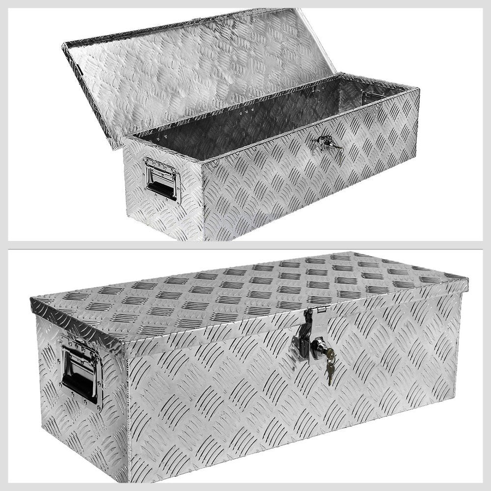 30"x13"x10" Chrome Aluminum Pickup/Trailer Trunk Bed Storage Tool Box BFC-TLBOX-TY1-30-ALU