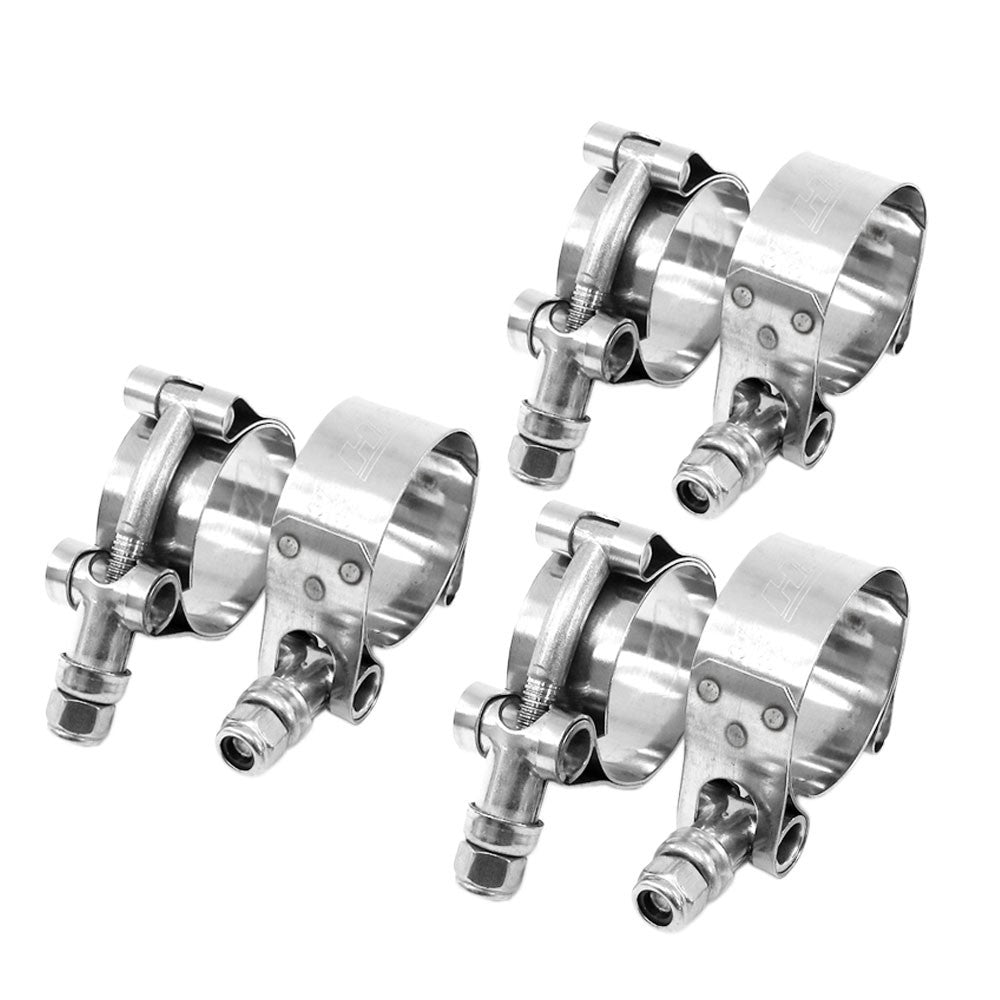 6pcs HPS Performance 304 Stainless Steel / 316 Marine Grade Stainless Steel T-Bolt Hose Clamp