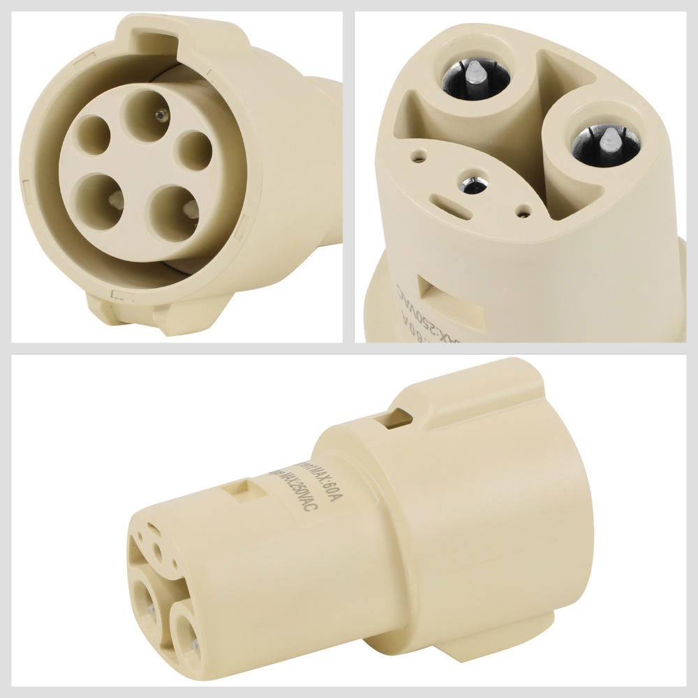 White J1772 Female Charger Connector Charging Adapter Tesla Model 3/S/X/Y BFC-CHADT-01-WH