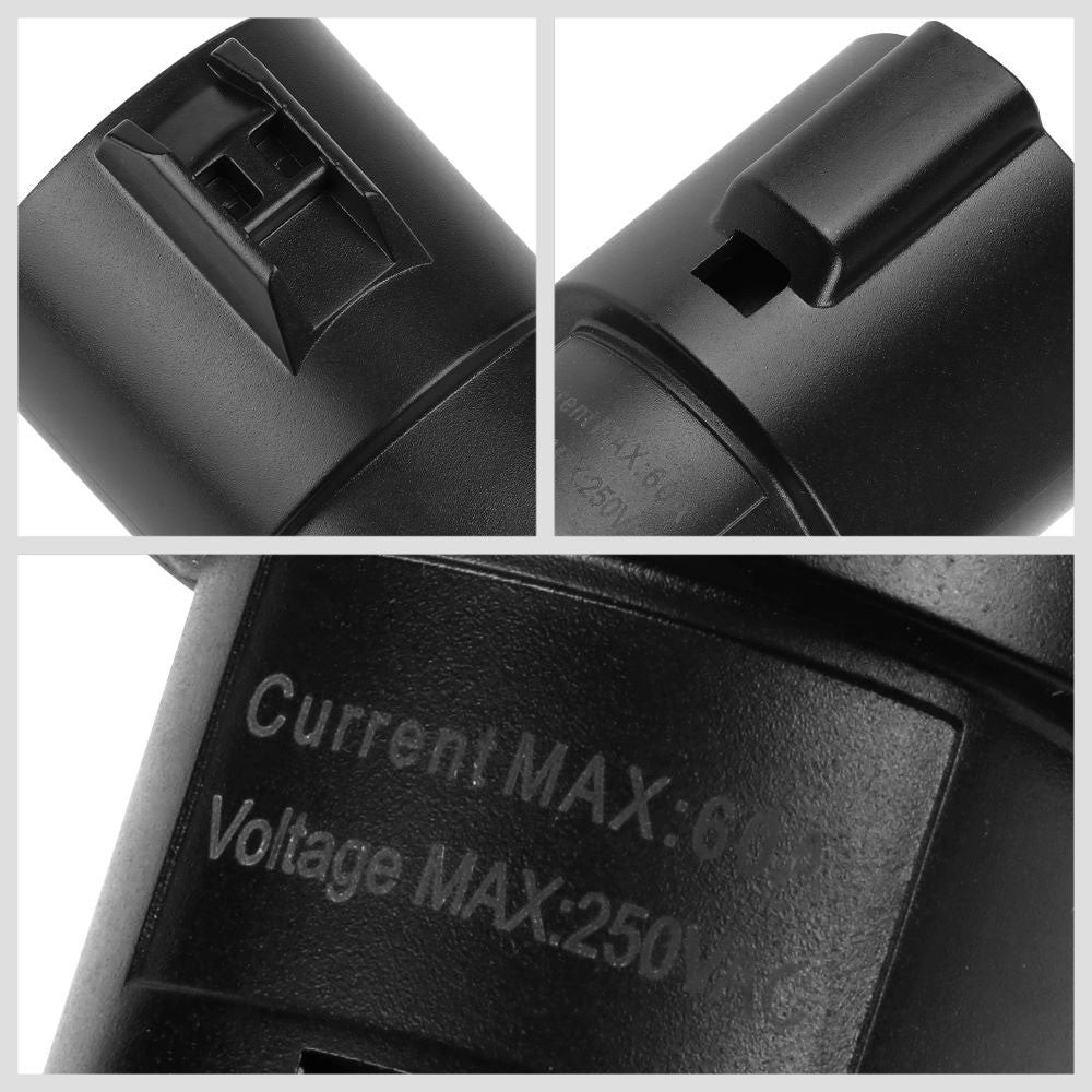 Black J1772 Female Charger Connector Charging Adapter Tesla Model 3/S/X/Y BFC-CHADT-01-BK