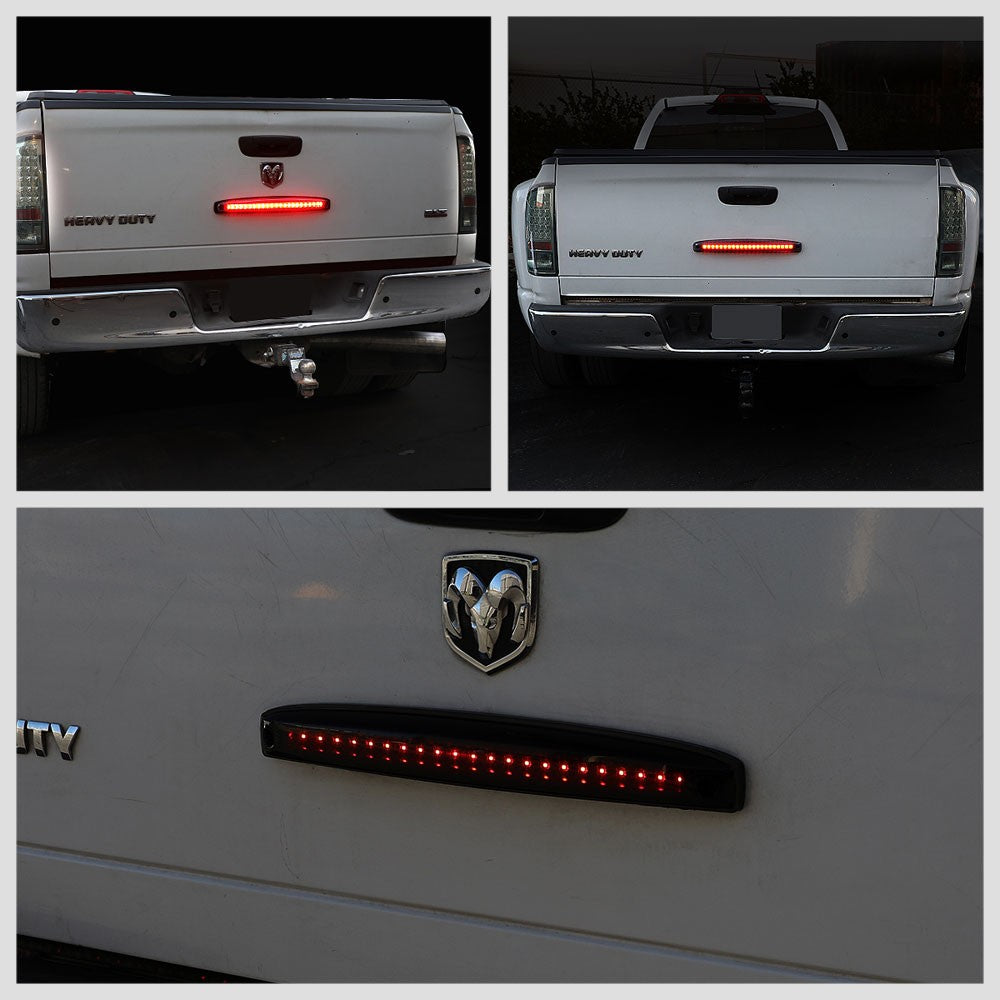 Sequential Chasing LED Tailgate Brake Light Smoke Len For 03-06 Ram 2500 3500