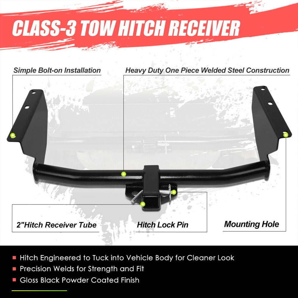 2" Square [Class-3] Trailer Tow Hitch Receiver For 99-04 Grand Cherokee (WJ)