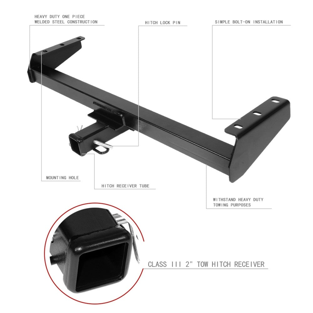 2" inches Square Class-3 Steel Tow Hitch Receiver For 05-21 Frontier D40