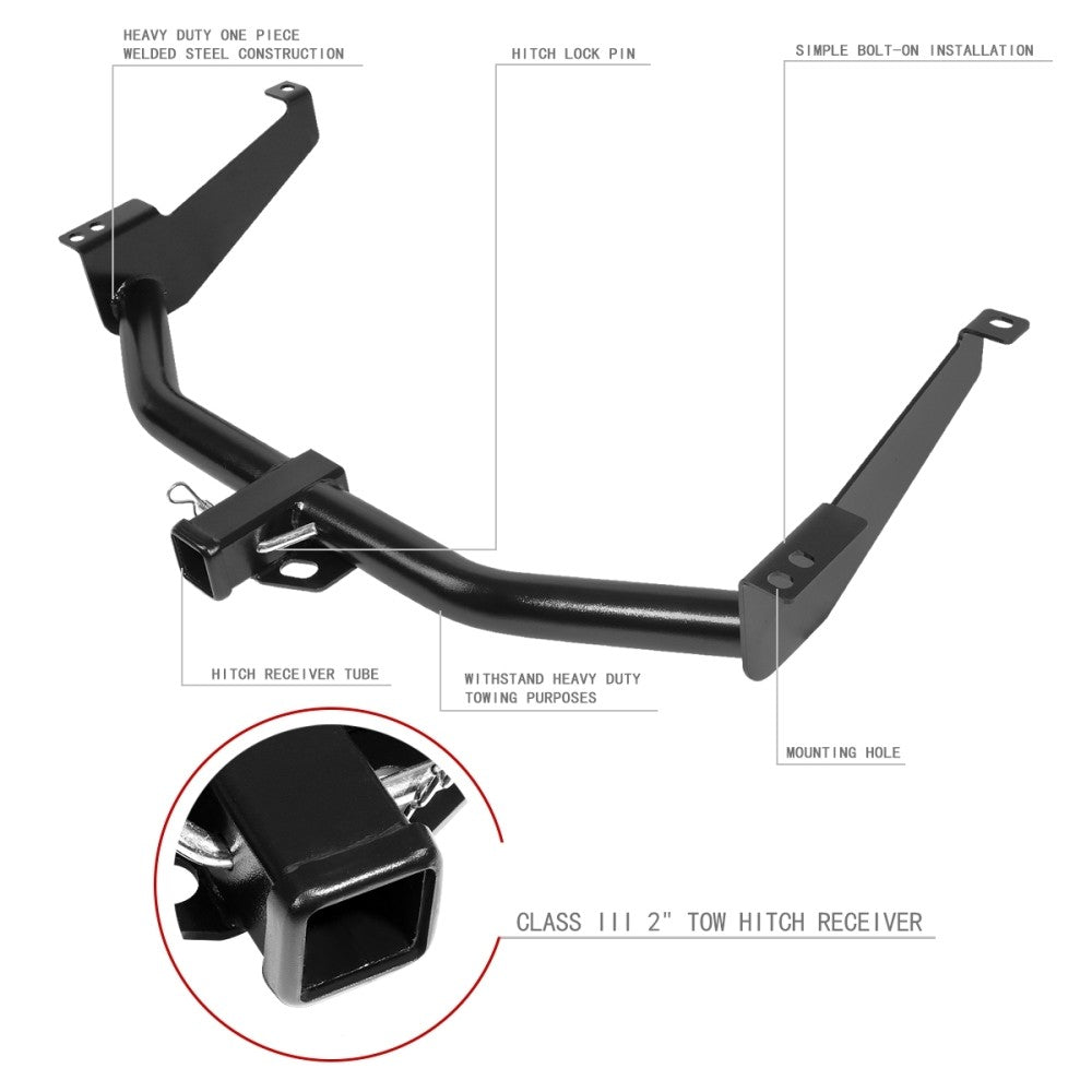 2" inches Square Class-3 Steel Tow Hitch Receiver For 04-15 Titan A60
