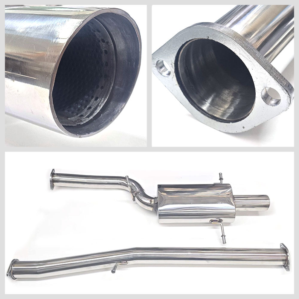 Manzo 3.50" Muffler Tip Catback Exhaust System For Subaru 02-07 Impreza WRX STI 2.0L