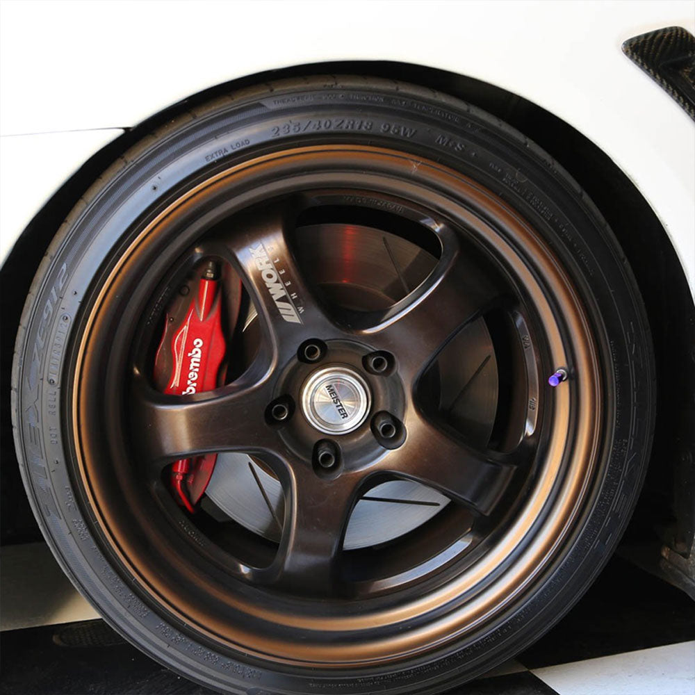 71-R-059-BL BFC 4PCs Universal Hexagonal Ring Style Blue Tire Wheel Rim Valve Air Stems Cap