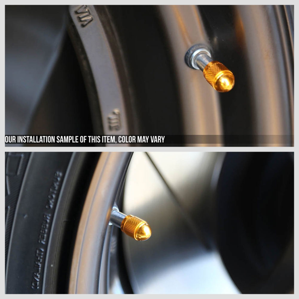 71-R-108-BK BFC 4PCs Universal Bullet Style Black Tire Wheel Rim Valve Air Stems Cap