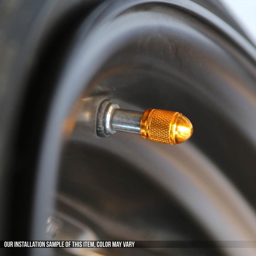 71-R-108-GD BFC 4PCs Universal Bullet Style Gold Tire Wheel Rim Valve Air Stems Cap