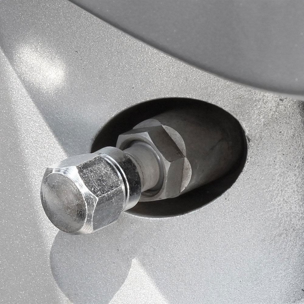 71-R-181-SL BFC 4PCs Universal Hexagonal Style Silver Tire Wheel Rim Valve Air Stems Cap