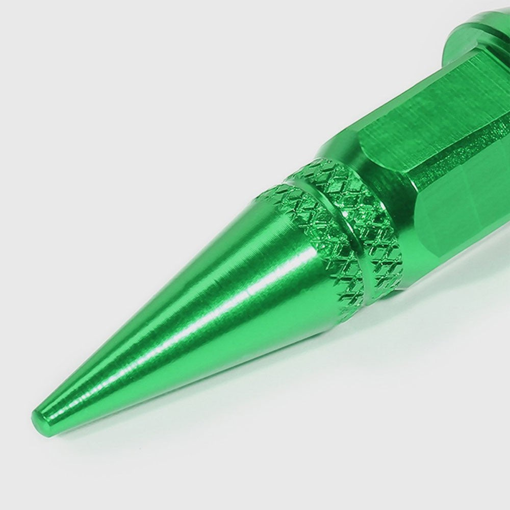 BFC Universal 45MM Height Green Spike Tire Wheel Rim Valve Air Stems Cap Cover