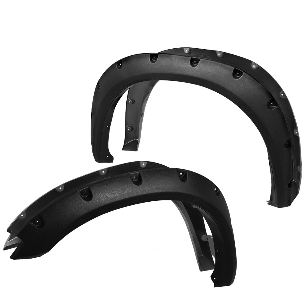 BFC-WFENDER-81009-MBK 4PCs Black Matte Pocket-Riveted Style Wheel Fender Flares For 09-23 Ram 1500