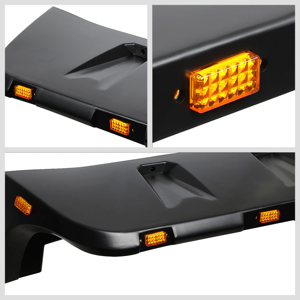 BFC-WFENDER-81011-MBK 4PCs Black Matte Pocket Style Wheel Fender Flares For 07-18 Jeep Wrangler JK