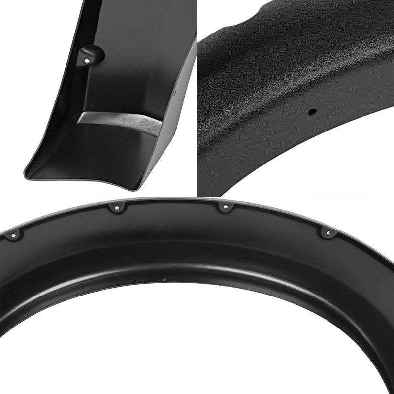 Matte Black ABS Pocket-Riveted T2 Wheel Fender Flares For 99-10 F-250/F-350 SD