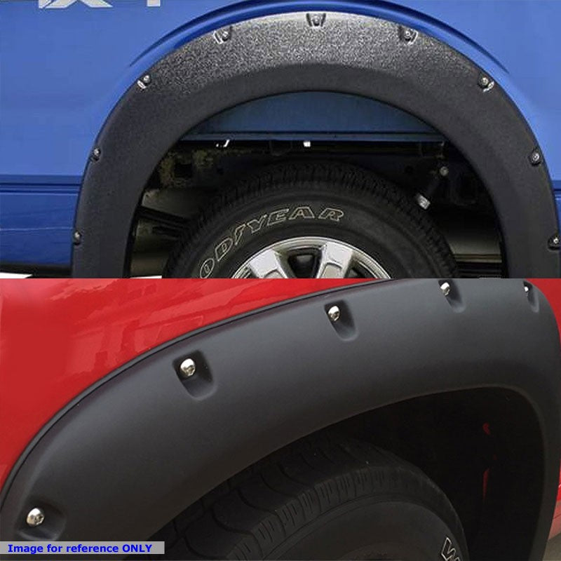 Matte Black ABS Pocket-Riveted Wheel Fender Flares For 11-16 F-250/F-350 SD