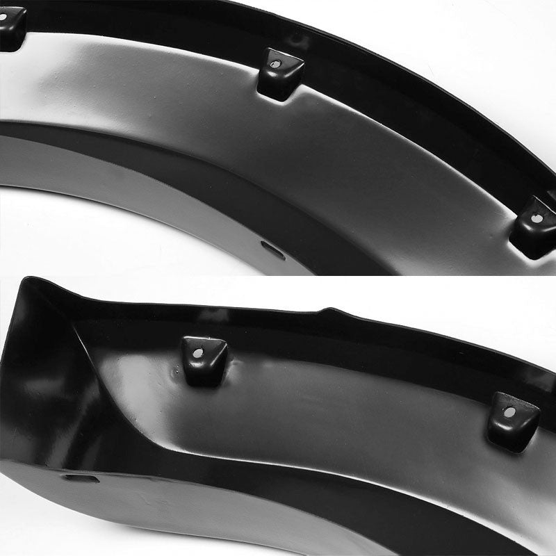 Matte Black ABS Pocket-Riveted Wheel Fender Flares For 11-16 F-250/F-350 SD