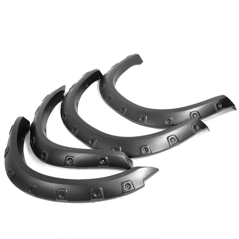 Matte Black Pocket-Rivet T2 Wheel Fender Flare For 10-17 Ram 2500 76.3/98.3" Bed