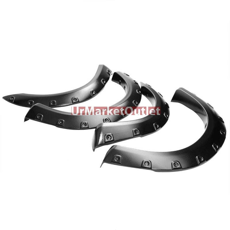 Glossy Black ABS Pocket-Riveted Wheel Fender Flares Guard For 93-11 Ford Ranger