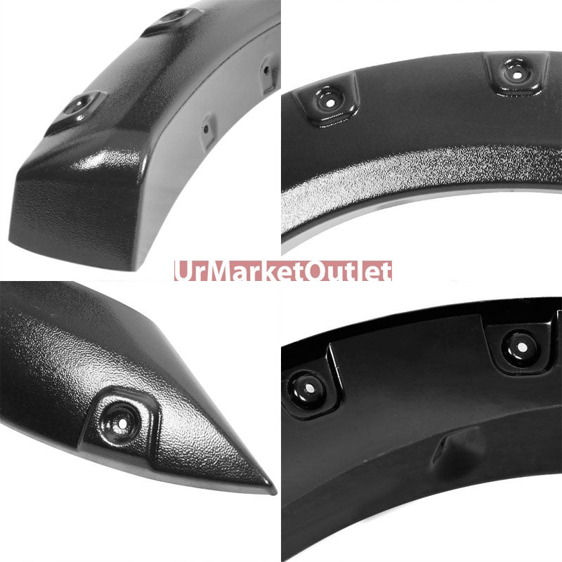 Glossy Black ABS Pocket-Riveted Wheel Fender Flares Guard For 93-11 Ford Ranger