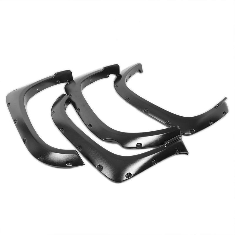 Matte Black ABS Pocket-Riveted Style Wheel Fender Flares Guard For 14-17 Tundra