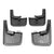 4PC Matte Black Molded Mud Flaps Guard For 15-18 F-150 W/Wheel Lip Moulding