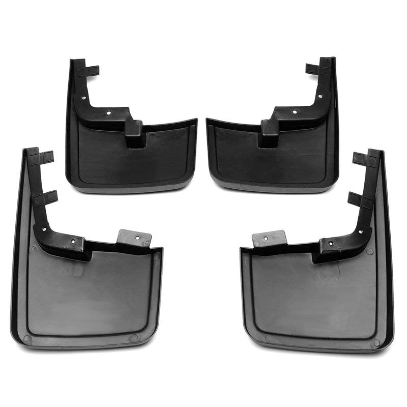4PC Matte Black Molded Mud Flaps Guard For 15-18 F-150 W/O Wheel Lip Moulding