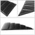 Glossy Black Rear & Side Windshield Sun Vent Louver Cover For 08-20 Challenger