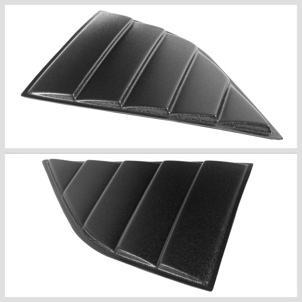 Glossy Black Rear & Side Windshield Sun Vent Louver Cover For 08-20 Challenger