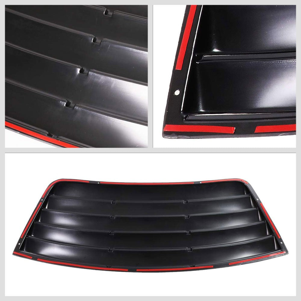 Glossy Black Rear & Side Windshield Sun Vent Louver Cover For 08-20 Challenger