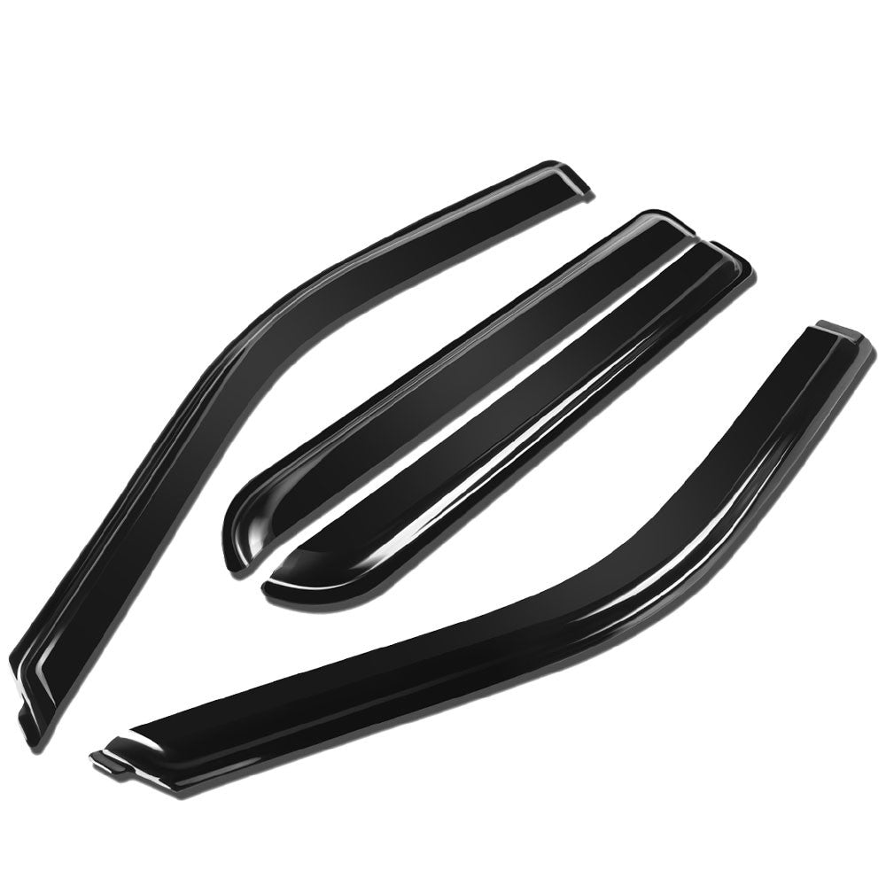 4X Smoke [Type-on] Sun/Wind Window Visors For 15-24 F-150 / 17-22 Super Duty