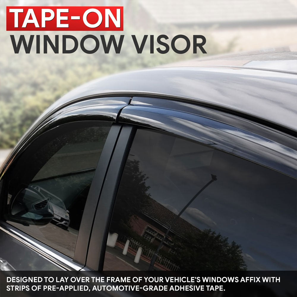 Smoke Tinted Side Window Wind/Rain Vent Deflectors Visors for Hyundai Santa Fe
