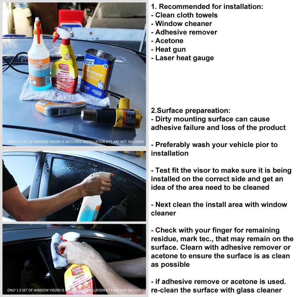 ***Need Compatibility Chart***Smoke Tinted Side Window Wind/Rain Vent Deflector Visors Guard for Chevy Equinox