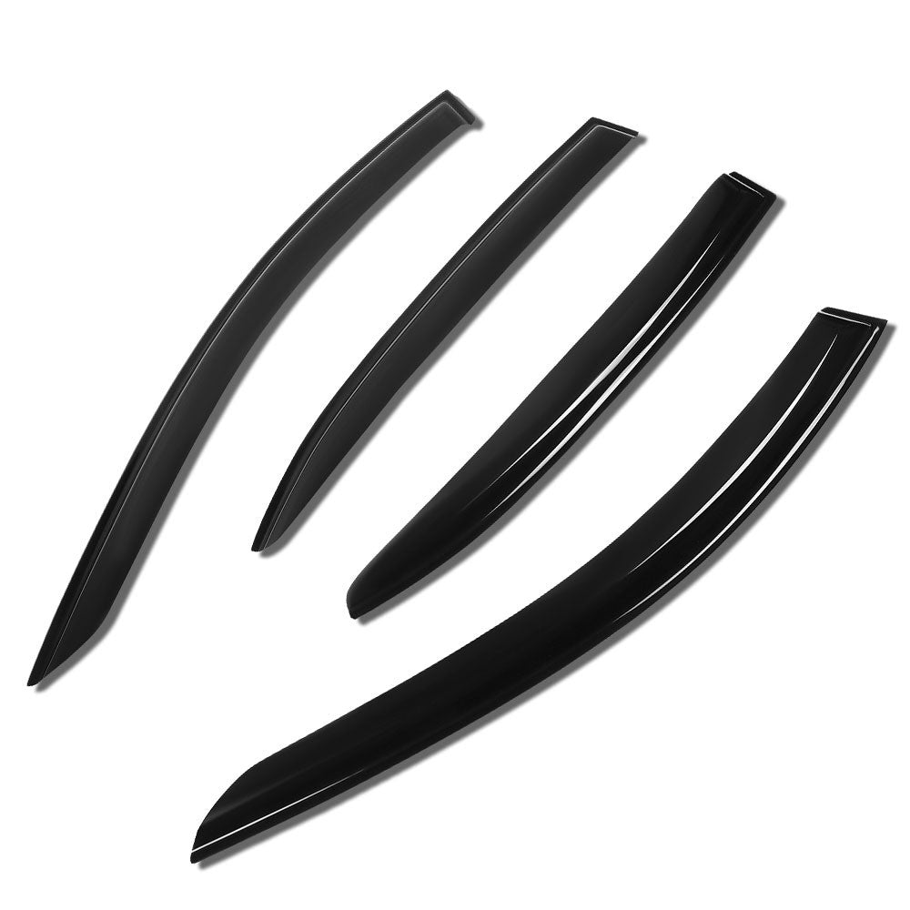 Smoke Tinted [Tape-On] Wind Deflector Window Visor For 14-18 Mazda 3 Hatchback
