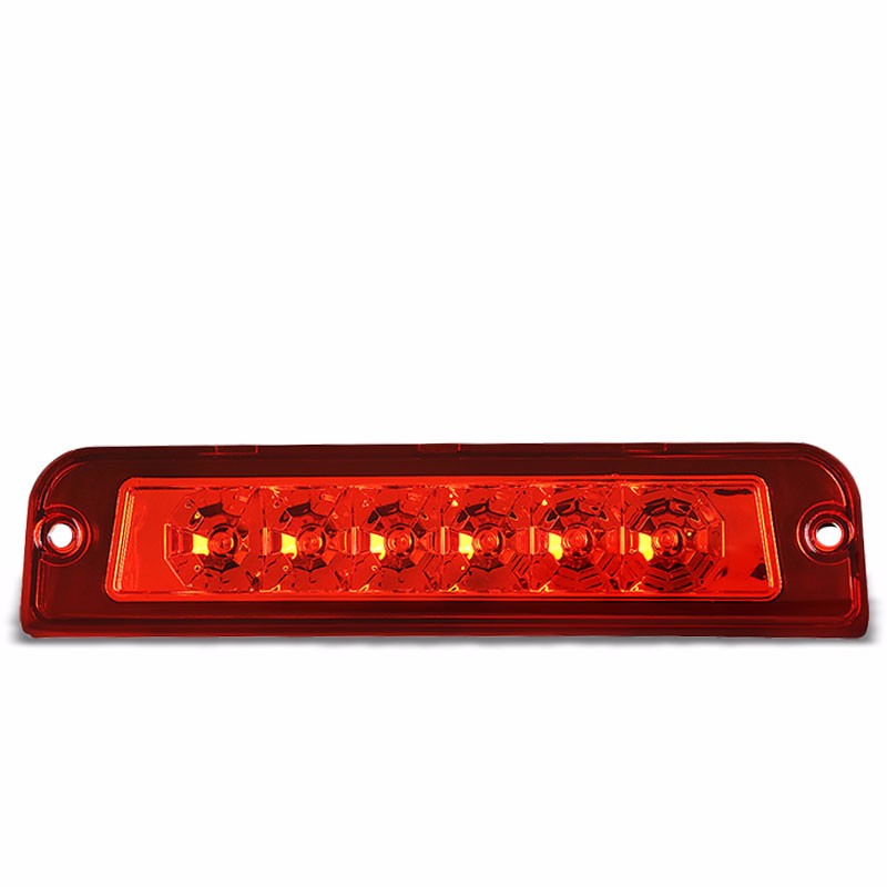 Chrome Housing Red Len Rear Third Brake Red LED Light For 97-06 Wrangler TJ