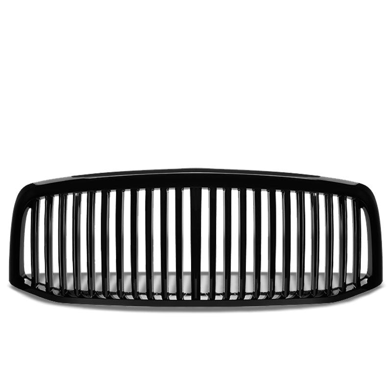 Black Vertical Style Replacement Front Grille For Dodge 06-08 Ram 1500/2500/3500