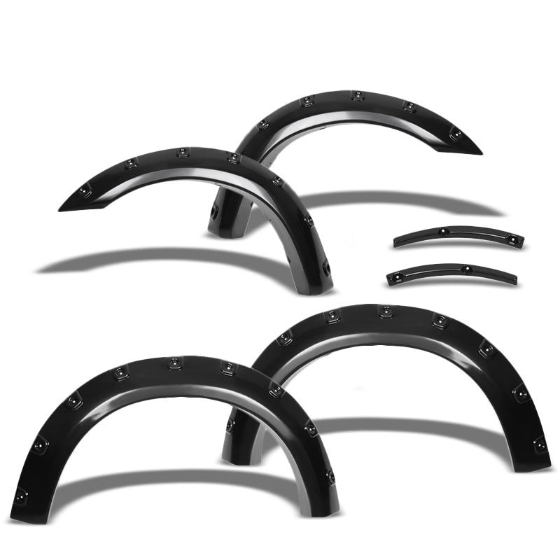 Glossy Black ABS Pocket-Riveted Wheel Fender Flares Guard For 93-11 Ford Ranger
