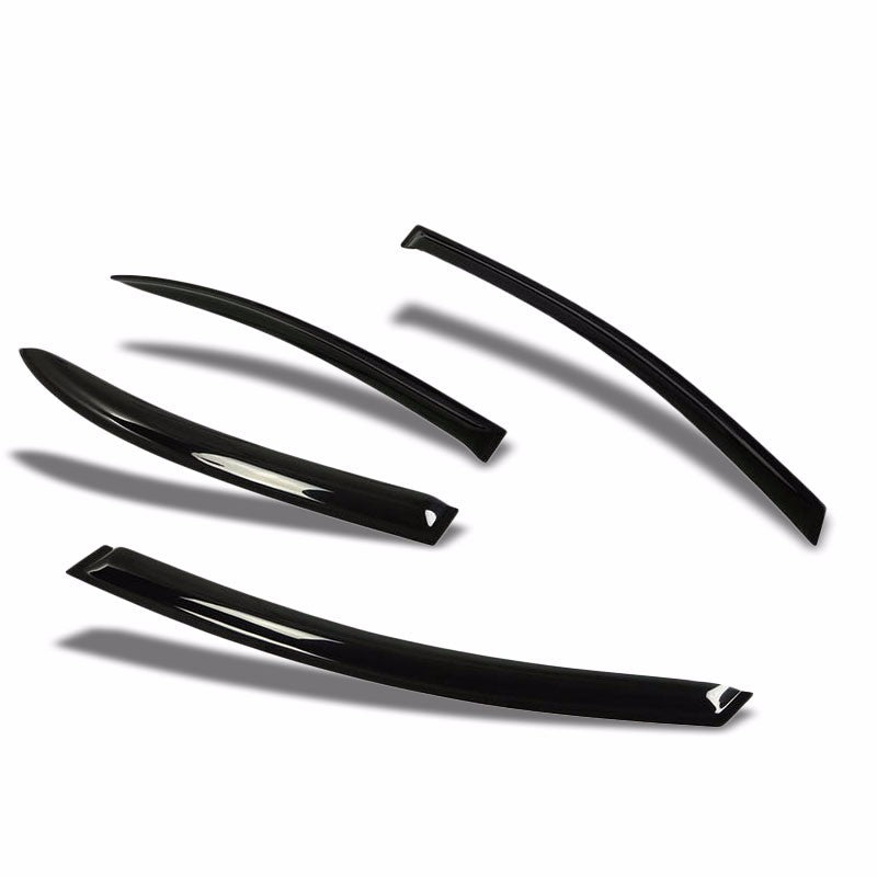 Smoke Tinted Side Window Wind/Rain Vent Deflectors Visors for 06-11 Civic 4DR