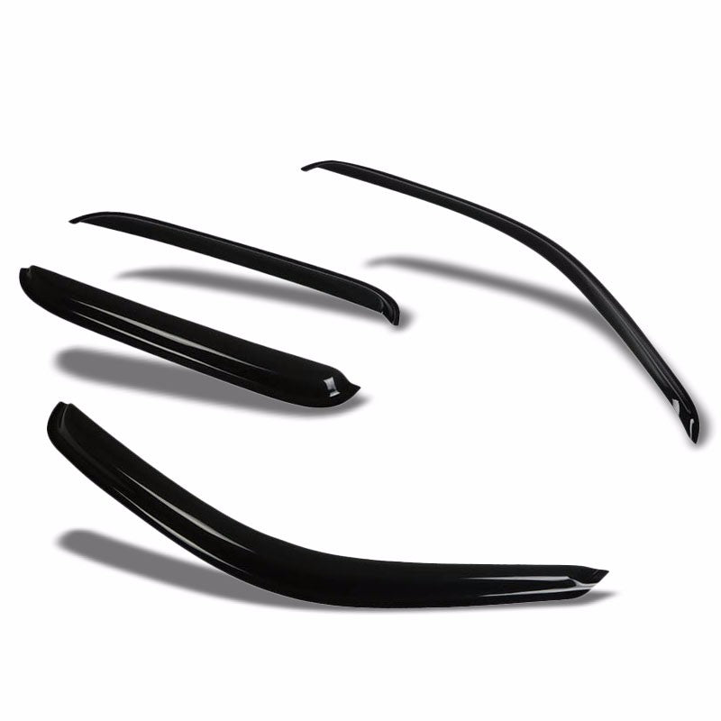 Tinted Side Window Wind/Rain Deflectors Visors Guard for 01-04 Tacoma Double Cab