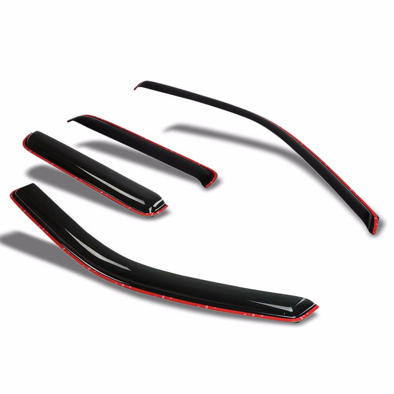 Tinted Side Window Wind/Rain Vent Deflectors Visors for 04-12 Colorado Crew Cab