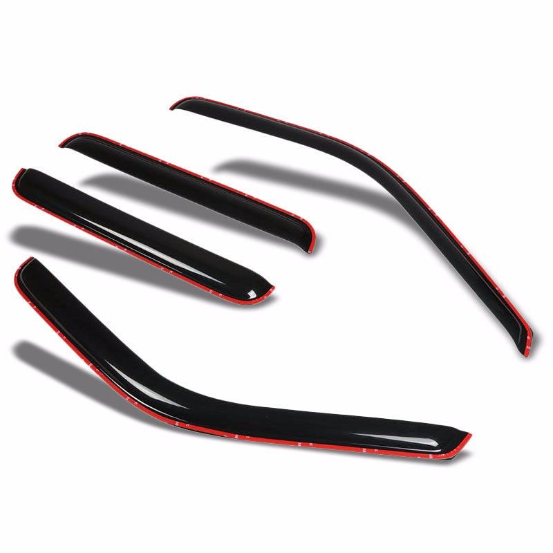 Tinted Side Window Rain Vent Deflectors Visors for 99-16 F-250 SD Super Crew Cab