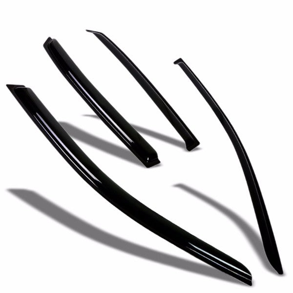 Smoke Tinted Side Window Wind/Rain Vent Deflector Visors Guard for Audi 02-08 A4