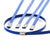 BFC-ZTIE-12-5-BL Blue 5PCs Stainless Steel 12" Length Zip Ties Cable (Exhaust/Pipe/Wrapping)