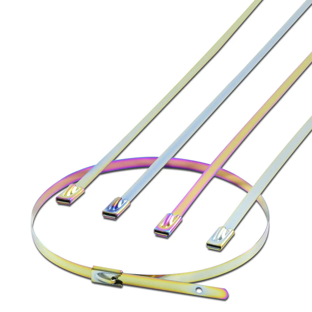 BFC-ZTIE-12-5-RP Iridium 5PCs Stainless Steel 12" Length Zip Ties Cable (Exhaust/Pipe/Wrapping)
