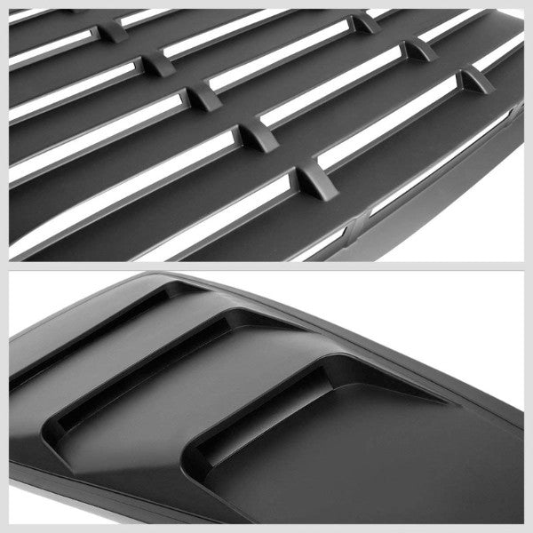 3PC Matte Black Window Louver Rear+Side Scoop Cover For 05-14 Ford Mustang Coupe